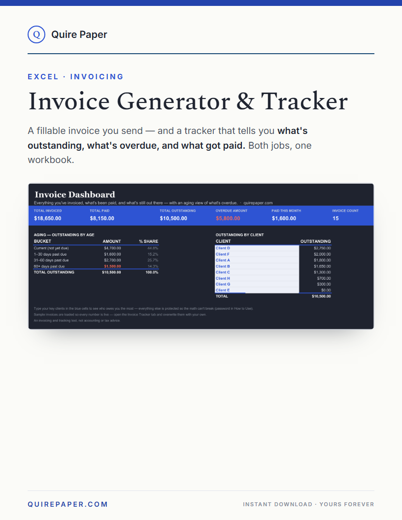 Invoice Generator + Tracker cover
