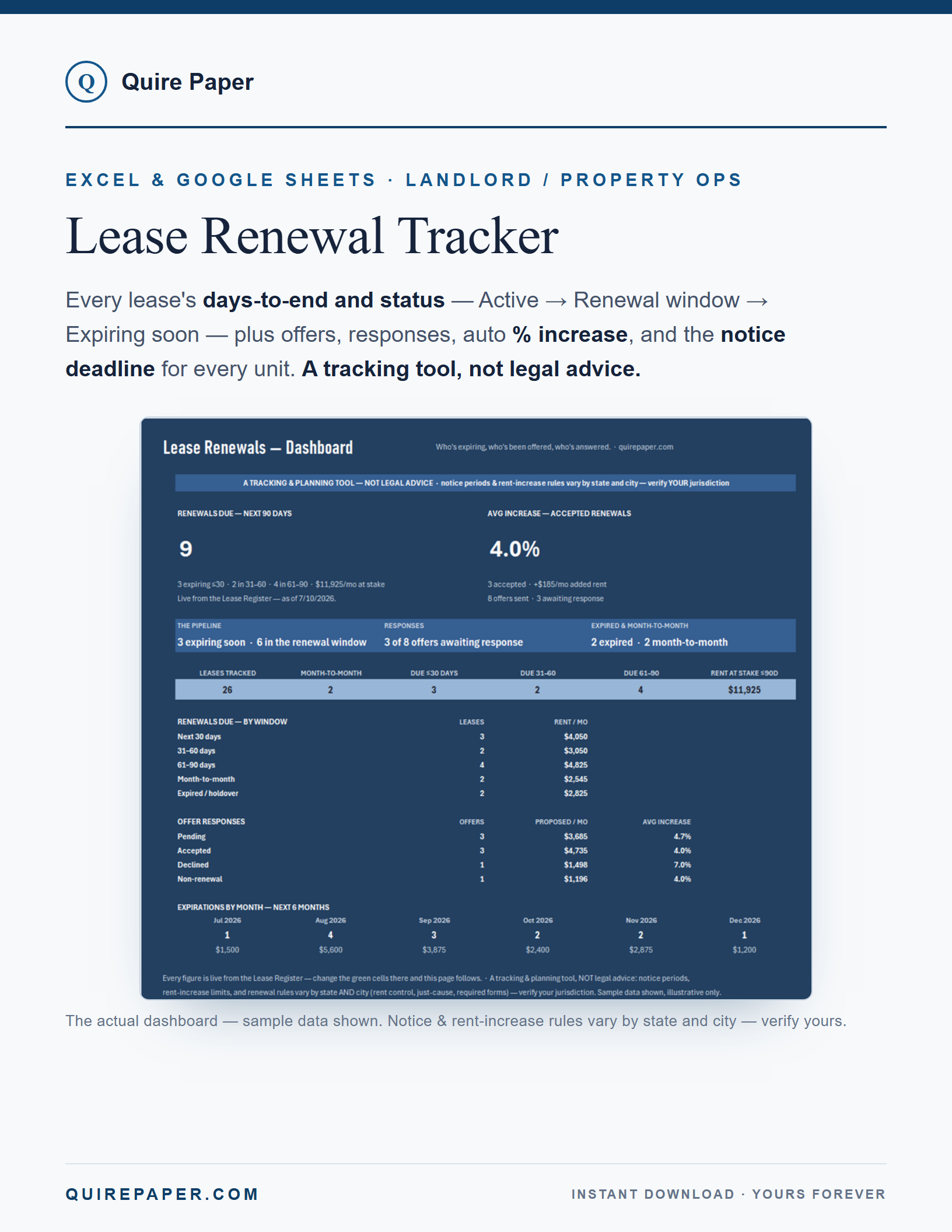 Lease Renewal Tracker cover