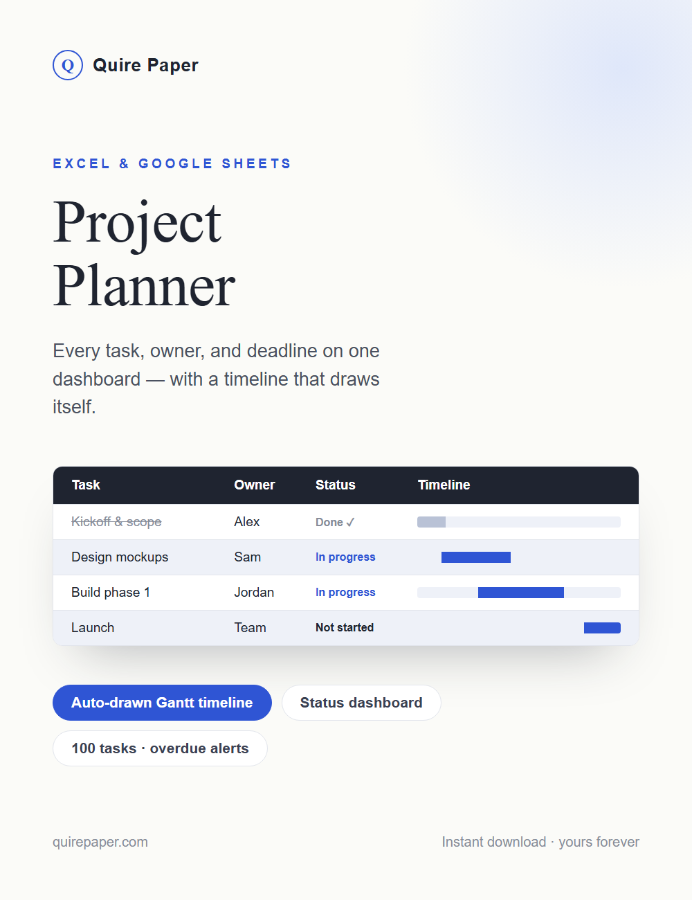 Project Planner cover