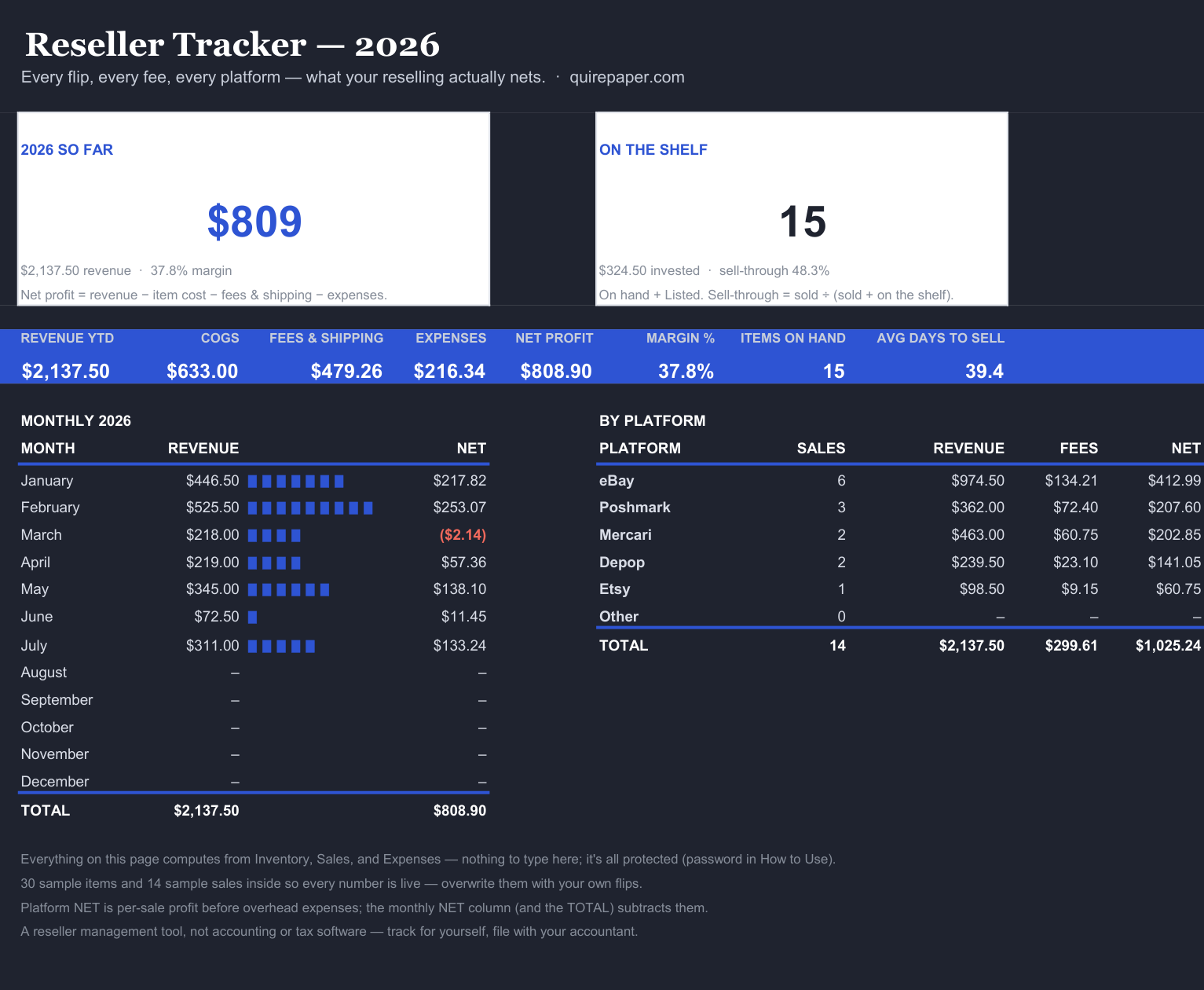 Reseller Tracker — 2026 — the actual workbook, full size