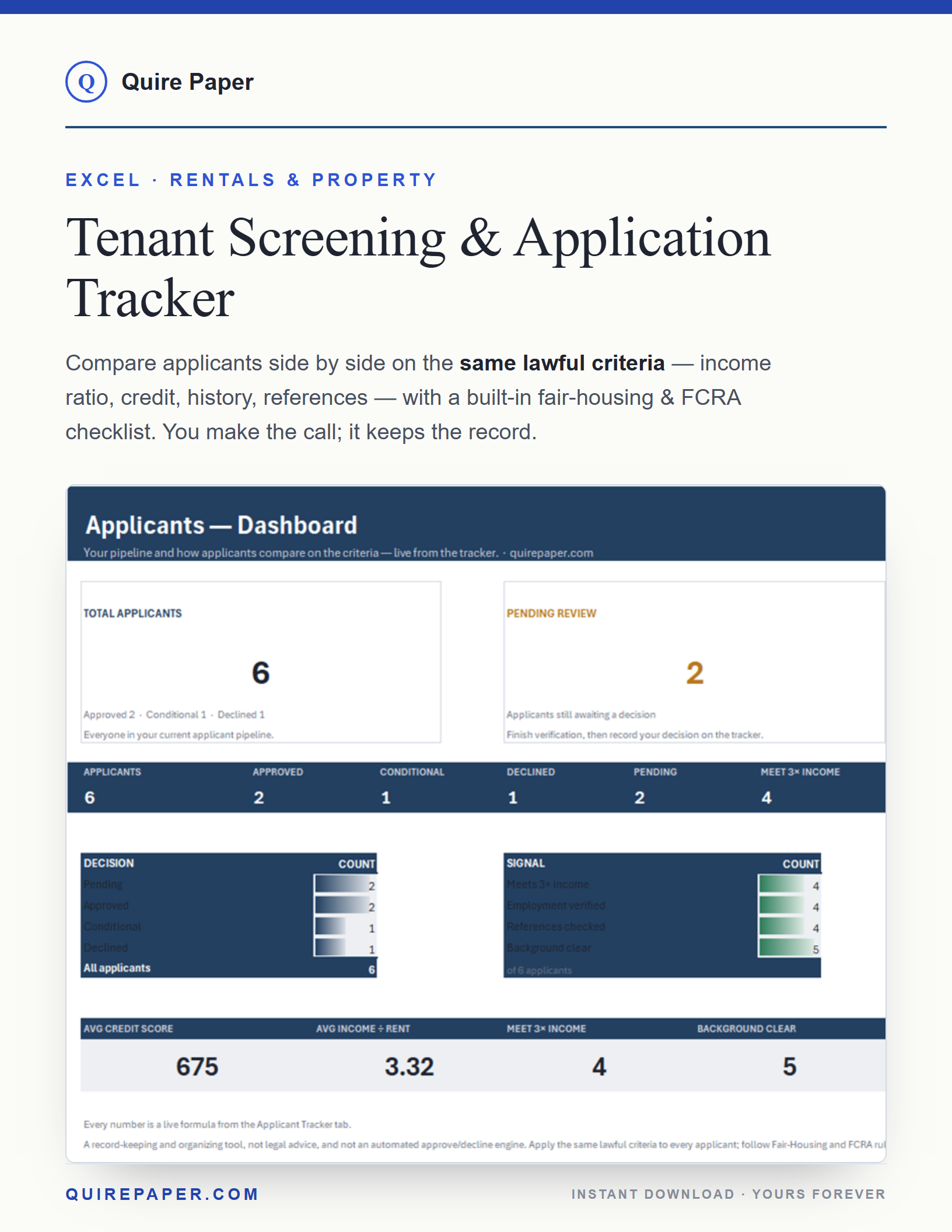 Tenant Screening & Application Tracker cover